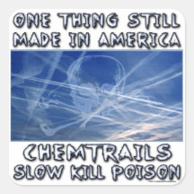 Chemtrails - fabriqué en Amérique Autocollants