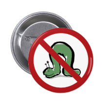 chenille verte - interdite ! badge