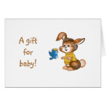 Chèque-cadeau de bébé cartes de vœux