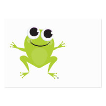 Chèque-cadeau heureux de grenouille carte de visite