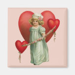 Cher Heart Girl Magnets Pour Réfrigérateur