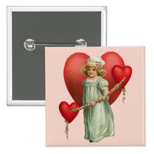 Cher Heart Girl Pin's Avec Agrafe