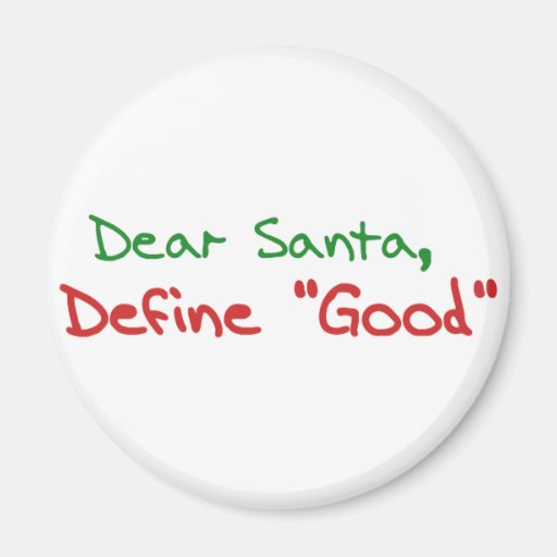 Cher Père Noël, définissent bon Magnets