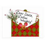 Cher Père Noël… définissent vilain Carte Postale