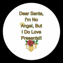 Cher Père Noël, je ne suis aucun ange autocollants