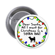 Cher Père Noël Shiba Inu Pin's