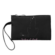 chercheur de chat de minou de noir foncé porte-monnaie