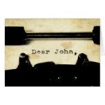 Chère carte de voeux de lettre de John