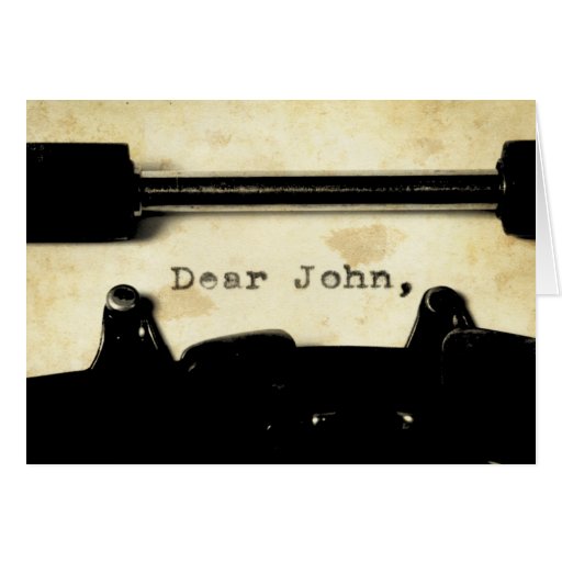 Chère carte de voeux de lettre de John