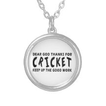 Chers mercis de Dieu de cricket Collier Personnalisé