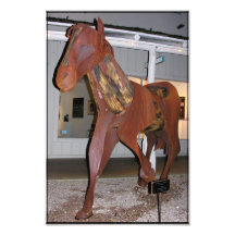 Cheval artistique en métal photographies