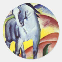 Cheval bleu autocollants