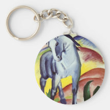 Cheval bleu porte-clés