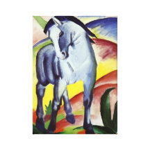 Cheval bleu toiles tendues