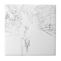 cheval carreaux en céramique