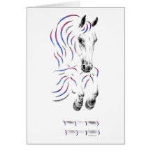 Cheval coloré de pullover aéroporté carte