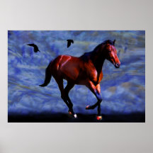 Cheval crépusculaire affiche