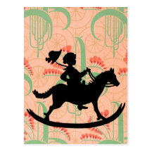 Cheval de basculage carte postale