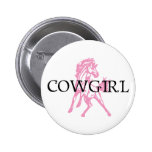 Cheval de Bronc de cow-girl (version rose de cheva Pin's Avec Agrafe