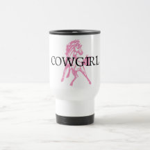 Cheval de Bronc de cow-girl (version rose de cheva Tasse À Café