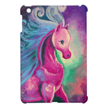 Cheval de couleurs lumineuses