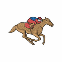 Cheval de course polos brodés