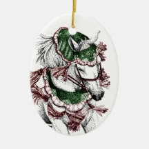 Cheval de fête de vacances décorations pour sapins de noël