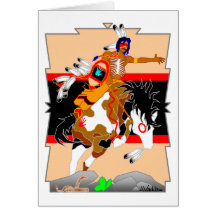 Cheval de guerre carte de vœux