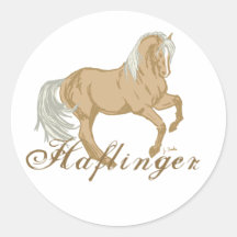 Cheval de Haflinger Autocollants Ronds