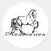 Cheval de Hanovarian Autocollant Rond