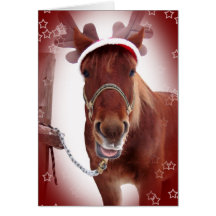 Cheval de Noël Carte De Vœux