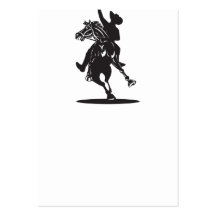 Cheval d'équitation de cowboy de rodéo cartes de visite personnelles