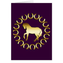 CHEVAL D'OR CARTE DE VŒUX