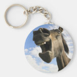 Cheval drôle baîllant porte-clefs