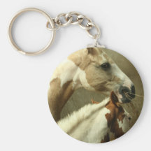 Cheval gris Keychain de concours complet Porte-clés