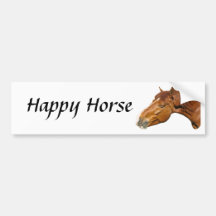 Cheval heureux autocollant pour voiture
