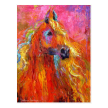 Cheval impressionniste #2 cartes postales
