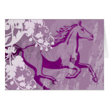 Cheval mystique de jardin (lt Purple) Carte De Vœux