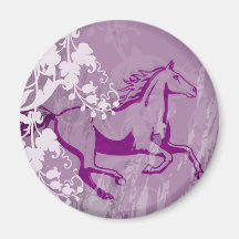 Cheval mystique de jardin (lt Purple) Magnets Pour Réfrigérateur