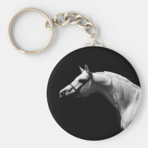 Cheval noir et blanc porte-clefs