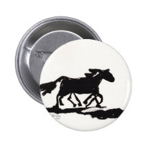 Cheval sauvage en encre badges