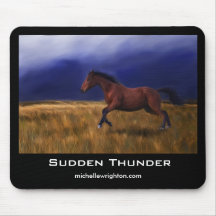 Cheval soudain de tonnerre tapis de souris