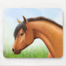 Cheval tacheté d'Arabe de baie Tapis De Souris