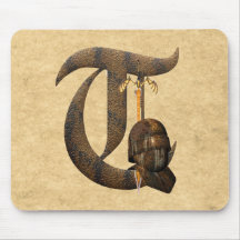 Chevaliers rouillés T initial Tapis De Souris
