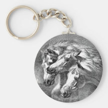 Chevaux Arabes Keychain Porte-clefs