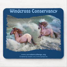 Chevaux de mustang et surf espagnols Mousepad de p Tapis De Souris