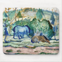 Chevaux frôlant l'art Mousepad Tapis De Souris