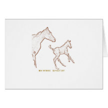 Chevaux galopants cartes de vœux