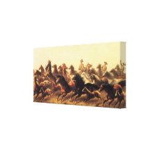 Chevaux sauvages Roping par le marcheur de James Impression Sur Toile