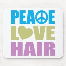 Cheveux d'amour de paix tapis de souris